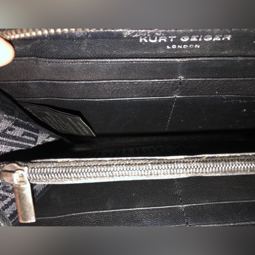 Auth Rainbow 🌈 Kurt Geiger Metallic Leather Large Wallet - Picture 3 of 13